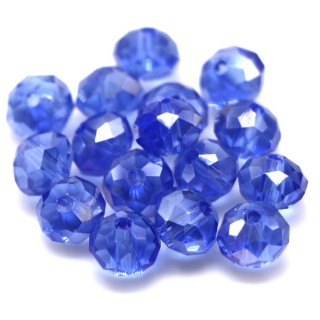 Бусины рондели 6*4мм (голубой прозрачный)